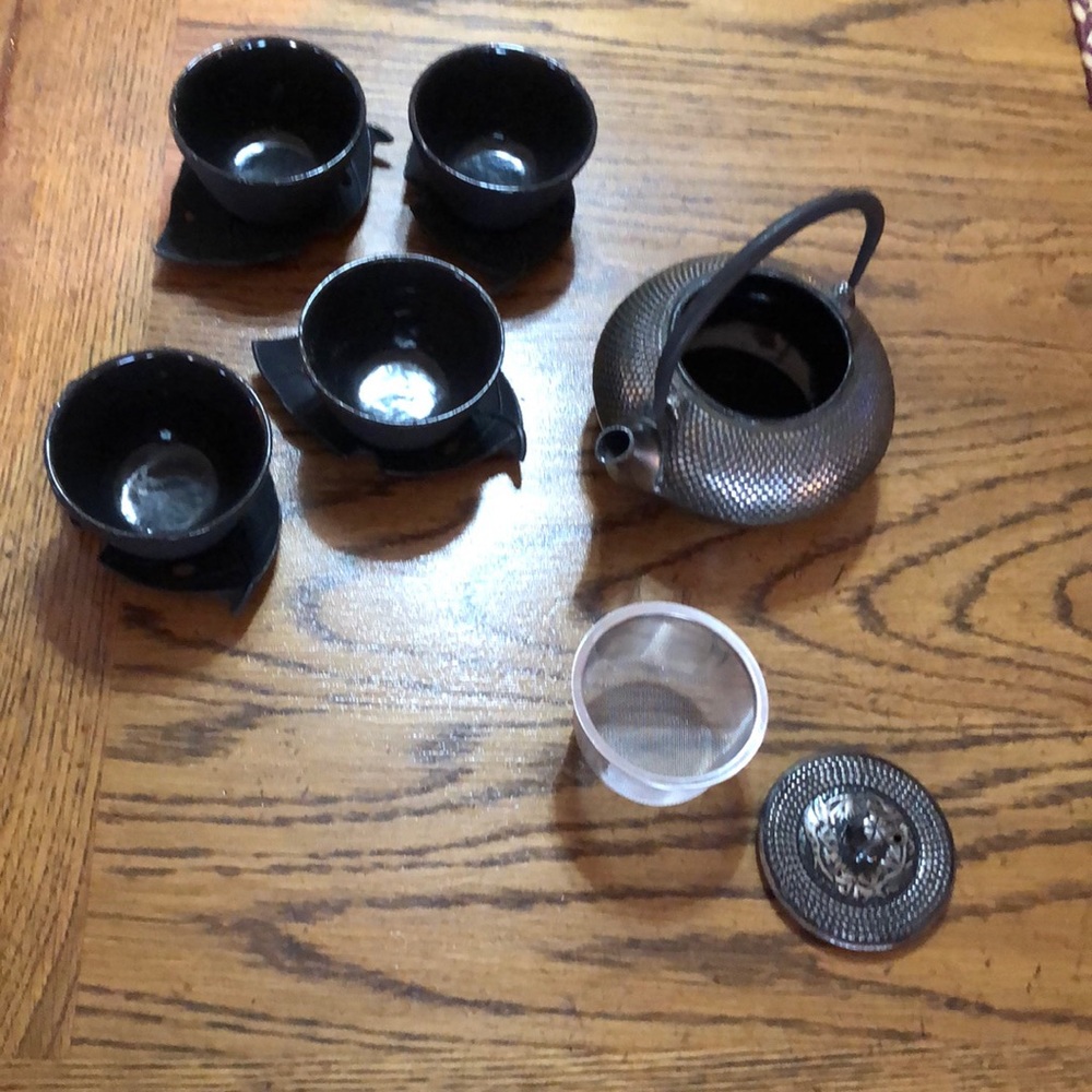 9 piece Japanese Cast Iron Tea Set